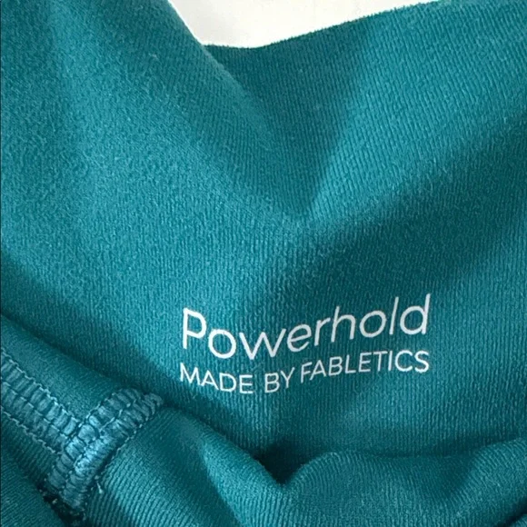 Fabletics PowerHold Teal 7/8 Leggings - Picture 2 of 3